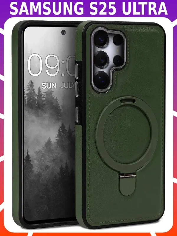 Стильный чехол из кожи для SAMSUNG S25 ULTRA