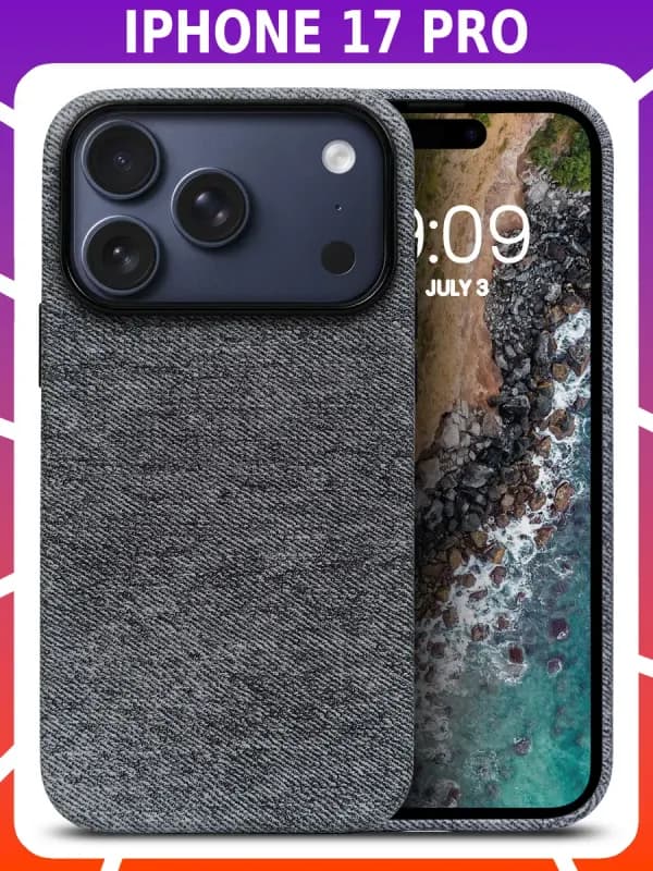 Мягкий тканевый чехол для IPHONE 17 PRO